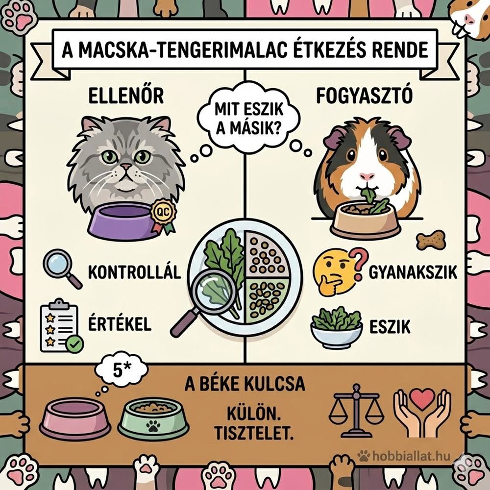 Miért rabol rá a macska a tengerimalacok frissen szedett füvére?